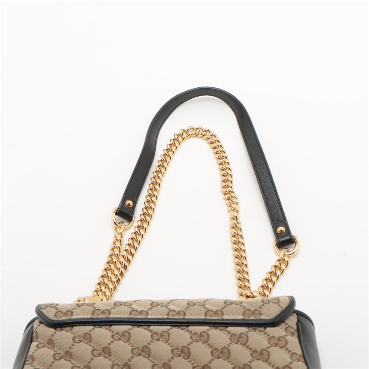 Gucci GG Canvas Canvas & Leather Chain Shoulder Bag