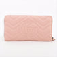 Gucci GG Marmont 443123 Leather Zip Round Wallet Pink