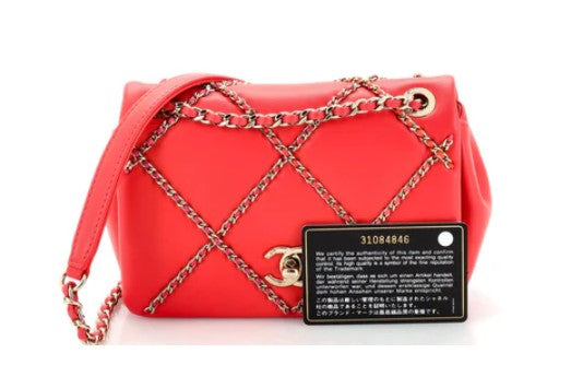 Chanel Entwined Chain Flap Bag Quilted Lambskin Small