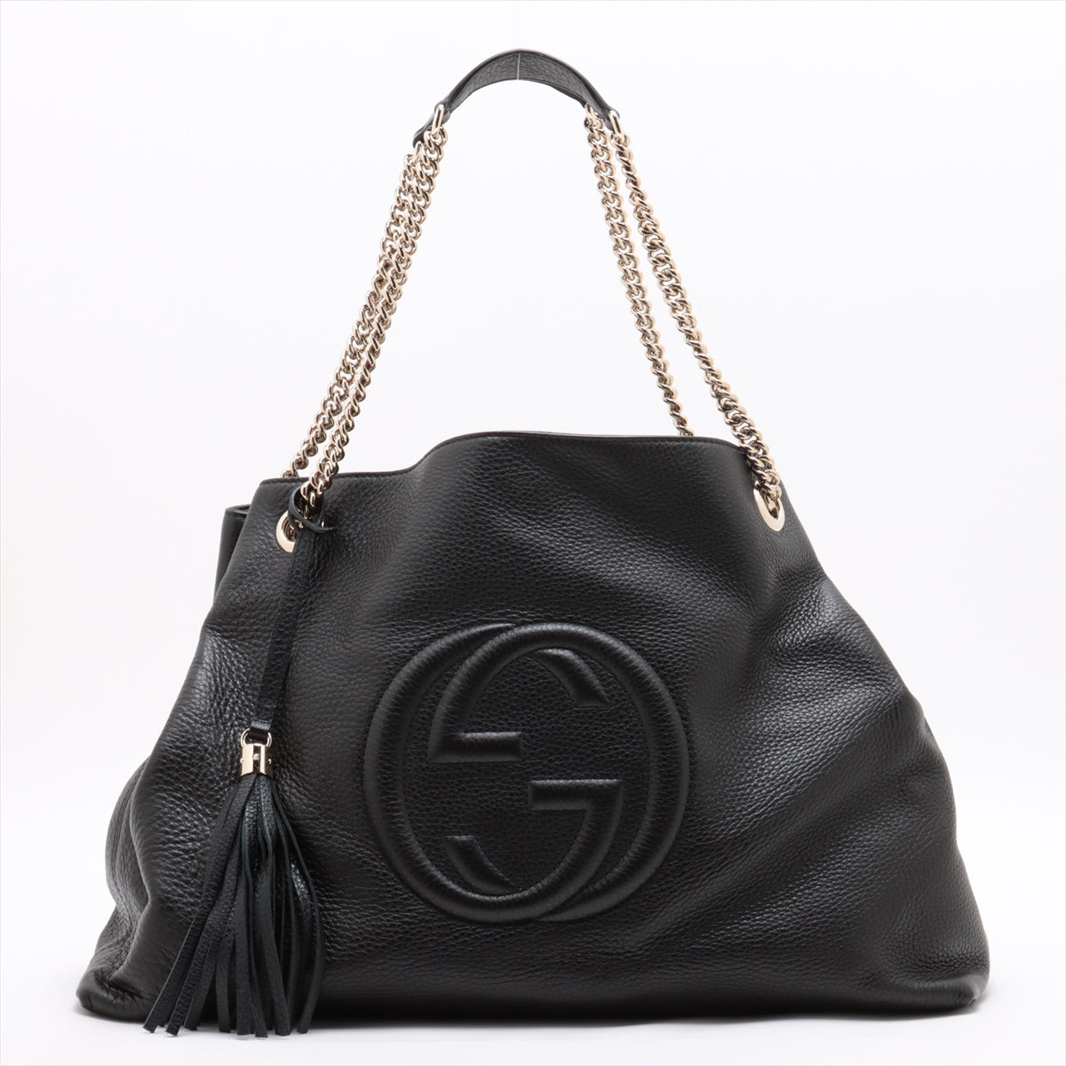 Gucci Soho Leather Chain Shoulder Bag Black 310306