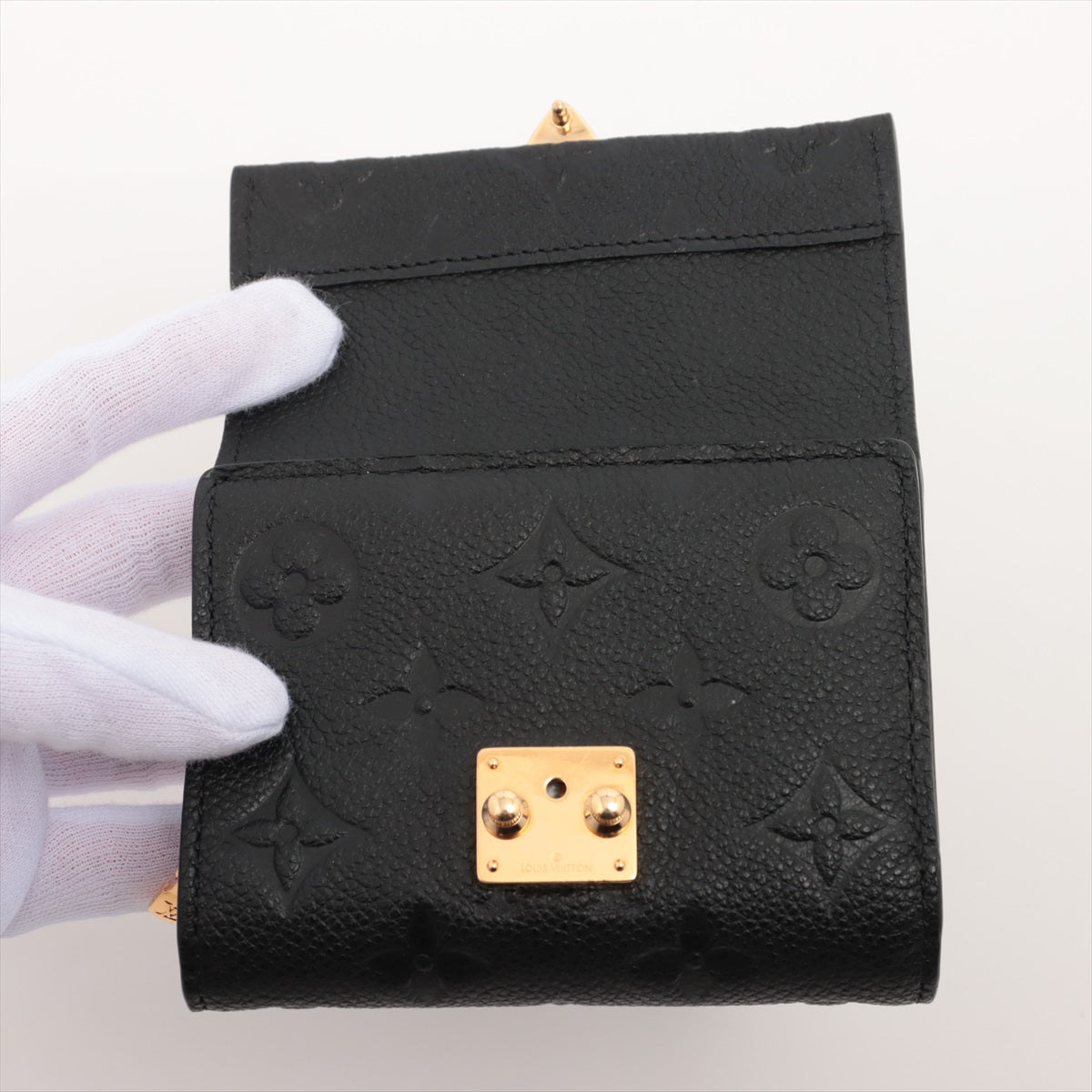 Louis Vuitton monogram empreinte Portefeuilles Métis Compact Noir Compact Wallet