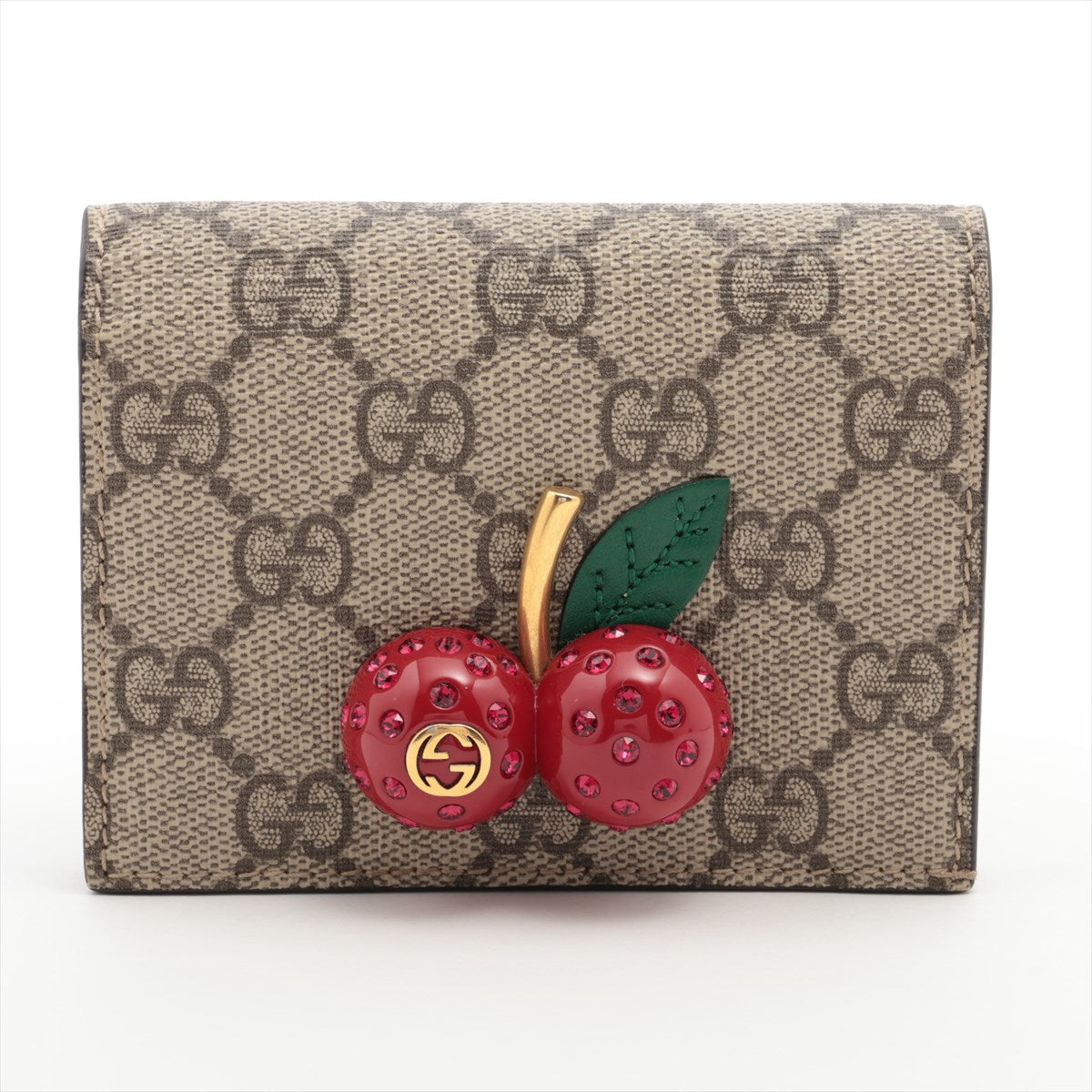 Gucci Cherry blossom 476050 PVC & leather Wallet Beige