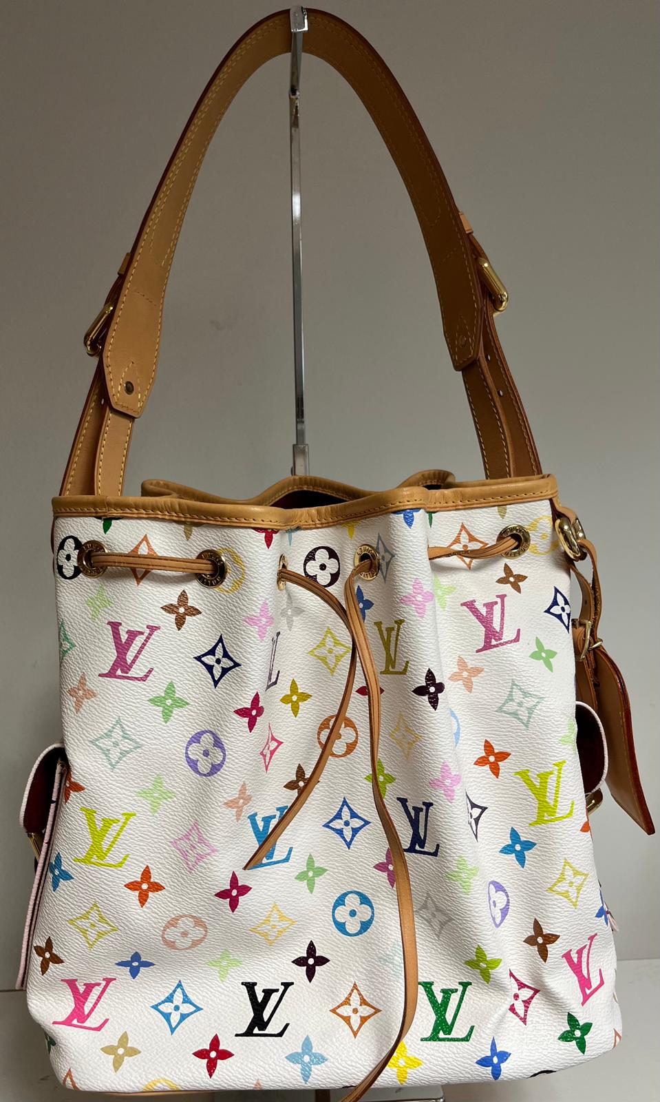 Louis Vuitton White Multicolor Murakami Bucket Bag